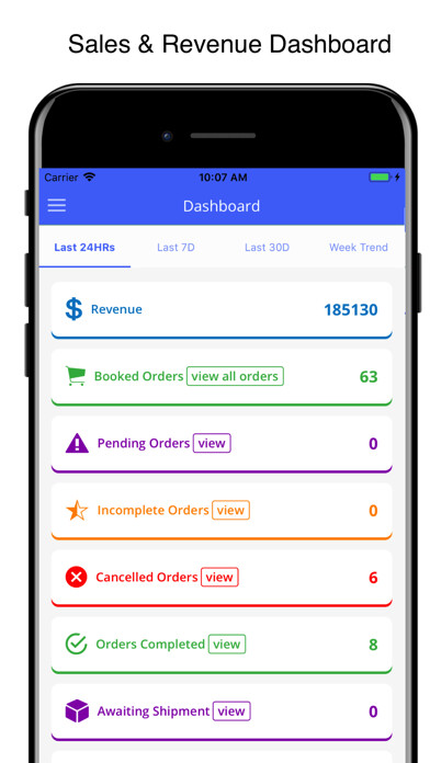 Emulate iPhone app Store Manager for BigCommerce using MyAndroid