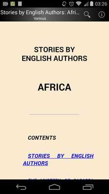 Emulate Android APK Stories by English Authors: Africa