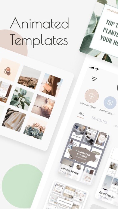 Emulate iPhone app Stories Templates – Famagic using MyAndroid