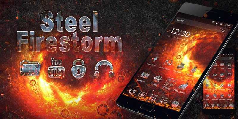 Emulate Android APK Storm Launcher Metal Icons Theme