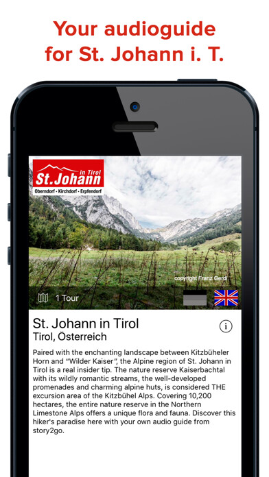 Emulate iPhone app story2go - St. Johann in Tirol using MyAndroid