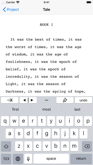 Emulate iPhone app Storyist 4 using MyAndroid