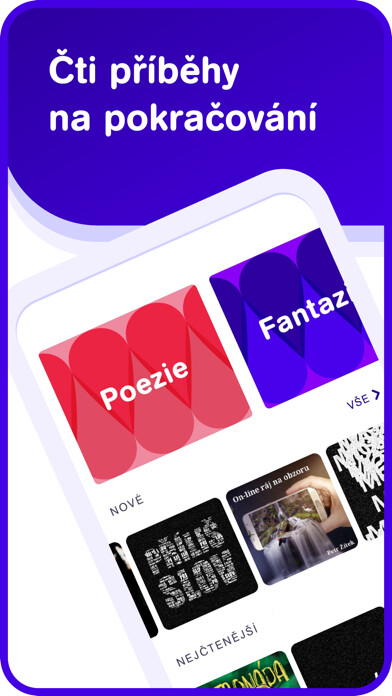 Emulate iPhone app StoryMe: Čtení na pokračování using MyAndroid