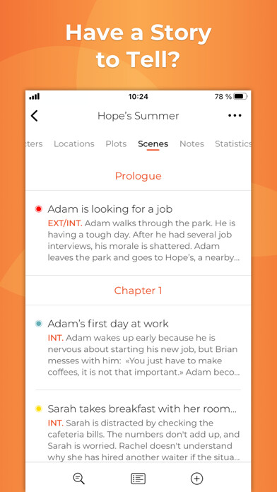 Emulate iPhone app Story Planner for Writers using MyAndroid