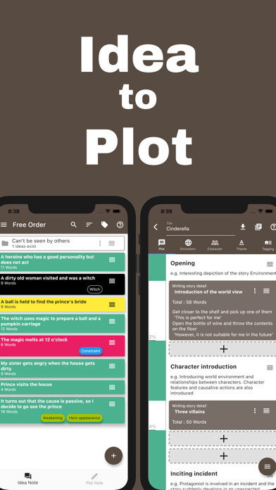 Emulate iPhone app Story Plotter - idea to plot - using MyAndroid Emulate iPhone app Story Plotter - idea to plot - using MyAndroid