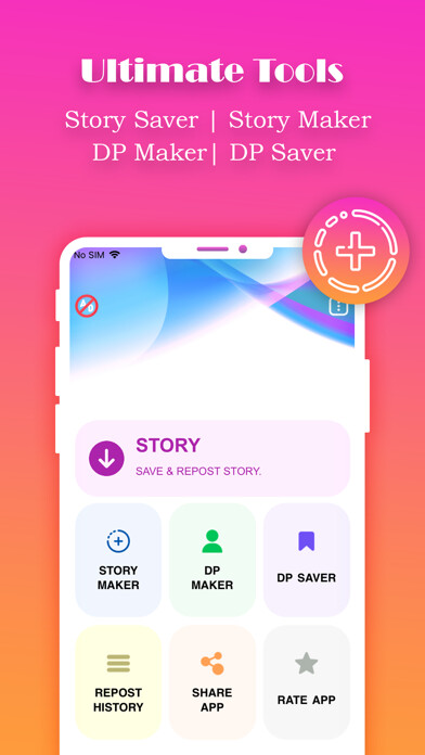 Emulate iPhone app Story Saver Reposter using MyAndroid