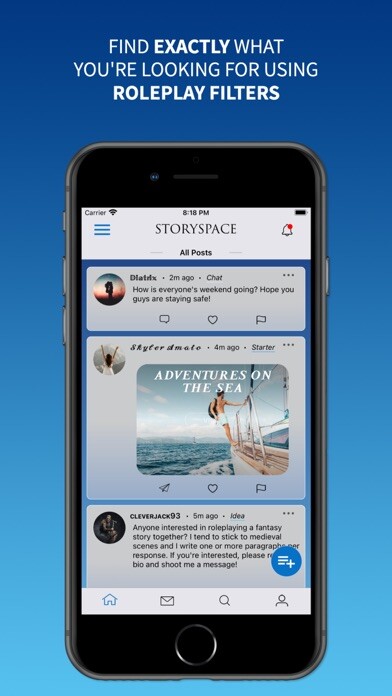 Emulate iPhone app Storyspace: Roleplay & Chat using MyAndroid