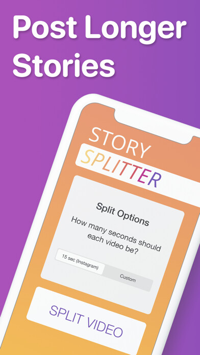 Emulate iPhone app Story Splitter: Longer Stories using MyAndroid