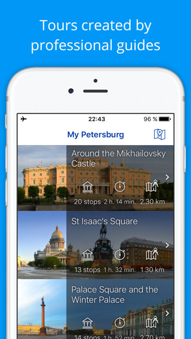 Emulate iPhone app St Petersburg - Travel city guide & map. Russia using MyAndroid