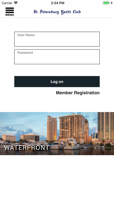 Emulate iPhone app St. Petersburg Yacht Club using MyAndroid