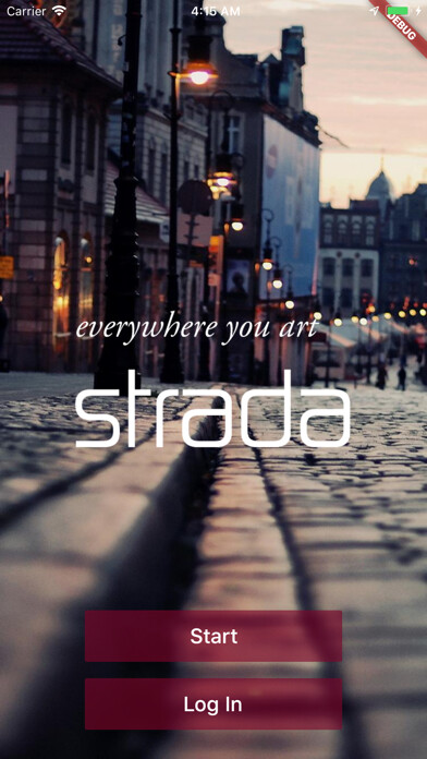 Emulate iPhone app Strada Art Finder using MyAndroid