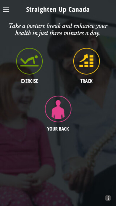 Emulate iPhone app Straighten Up Canada using MyAndroid