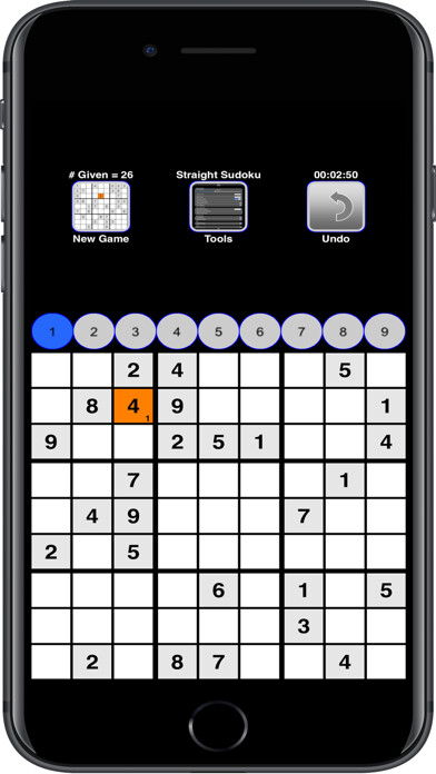 Emulate iPhone app Straight Sudoku using MyAndroid