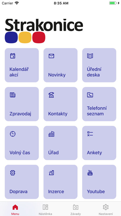 Emulate iPhone app Strakonice v mobilu using MyAndroid