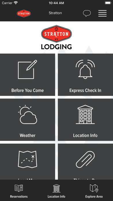 Emulate iPhone app Stratton Lodging using MyAndroid