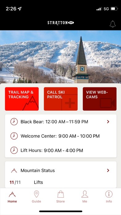 Emulate iPhone app Stratton Mountain using MyAndroid