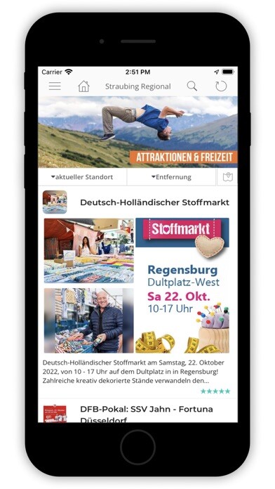 Emulate iPhone app Straubing Regional using MyAndroid