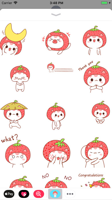 Emulate iPhone app Strawberry Cat Animated using MyAndroid