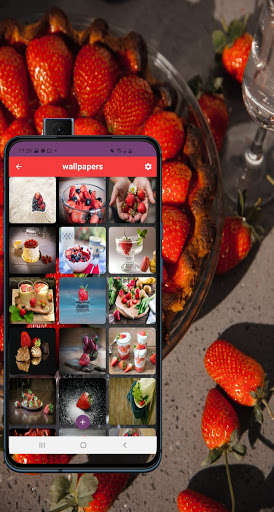Run android online APK Strawberry wallpaper HD 2021 from MyAndroid or emulate Strawberry wallpaper HD 2021 using MyAndroid