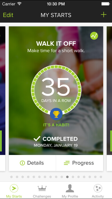 Emulate iPhone app Streaks for Small Starts — Create healthy habits using MyAndroid Emulate iPhone app Streaks for Small Starts — Create healthy habits using MyAndroid