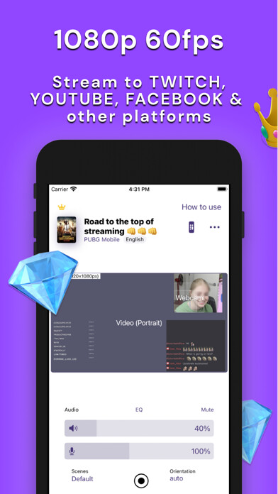 Emulate iPhone app StreamChamp: Streaming App using MyAndroid