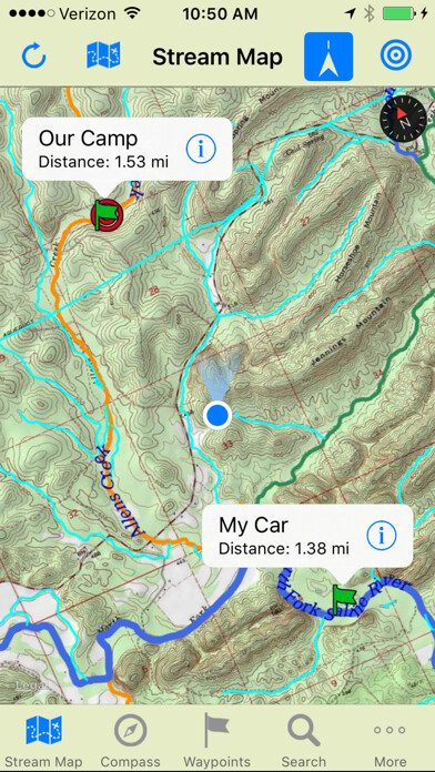 Emulate iPhone app Stream Map USA - SC using MyAndroid
