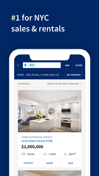 Emulate iPhone app StreetEasy NYC Rentals & Sales using MyAndroid