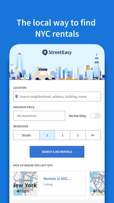 Emulate iPhone app StreetEasy NYC Rentals using MyAndroid