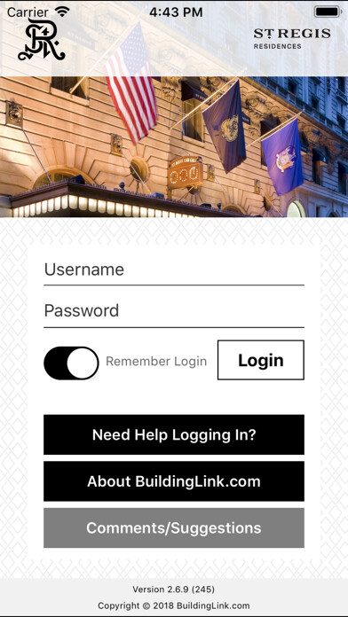 Emulate iPhone app St.Regis Residences using MyAndroid
