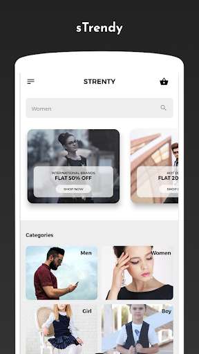 Run android online APK sTrendy Flutter Theme from MyAndroid or emulate sTrendy Flutter Theme using MyAndroid