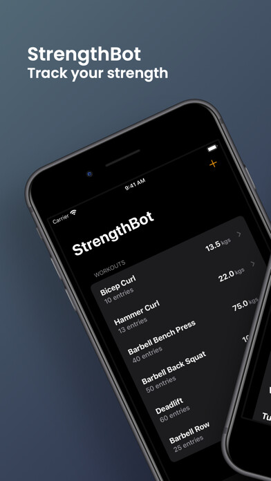 Emulate iPhone app StrengthBot - Workout Tracker using MyAndroid Emulate iPhone app StrengthBot - Workout Tracker using MyAndroid