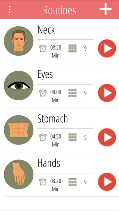 Emulate iPhone app Stretching Exercises Free using MyAndroid