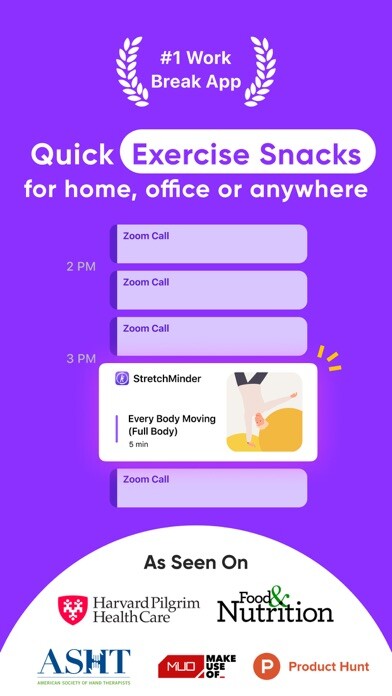 Emulate iPhone app StretchMinder – Daily Movement using MyAndroid