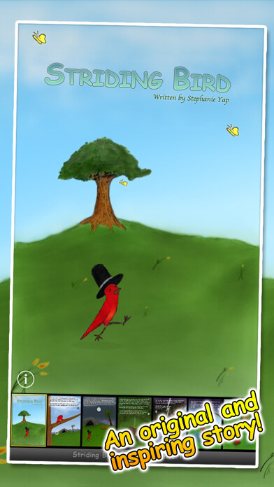Emulate iPhone app Striding Bird - An inspirational tale for kids using MyAndroid