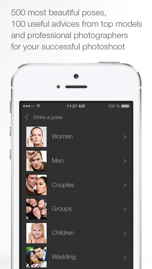 Emulate iPhone app Strike a pose Pro - posing guide or photo poses tutorial for photographer and fashion model using MyAndroid Emulate iPhone app Strike a pose Pro - posing guide or photo poses tutorial for photographer and fashion model using MyAndroid
