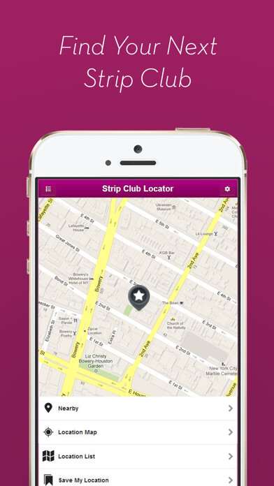 Emulate iPhone app Strip Club Locator using MyAndroid