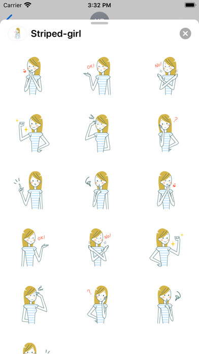 Emulate iPhone app Striped girl using MyAndroid