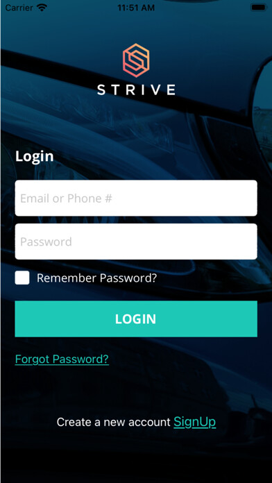 Emulate iPhone app Strive Wash Client using MyAndroid