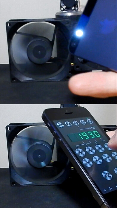Emulate iPhone app Strobe tachometer (RPM meter) using MyAndroid Emulate iPhone app Strobe tachometer (RPM meter) using MyAndroid
