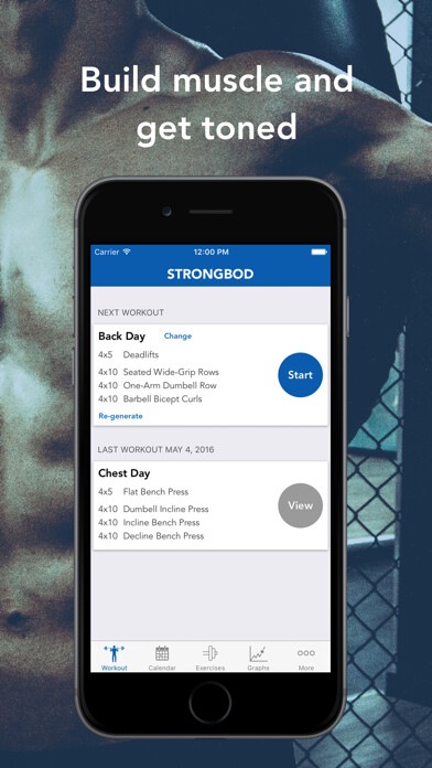 Emulate iPhone app StrongBod - Free personal trainer and gym workout planner app for personalized fitness routines using MyAndroid Emulate iPhone app StrongBod - Free personal trainer and gym workout planner app for personalized fitness routines using MyAndroid