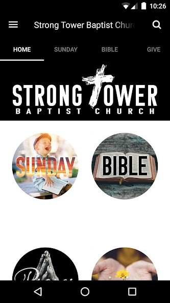 Emulate iPhone app Strong Tower Baptist using MyAndroid