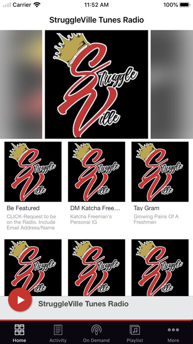 Emulate iPhone app StruggleVille Tunes Radio using MyAndroid