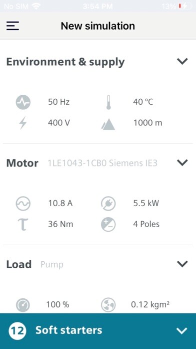 Emulate iPhone app STS - Soft Starter Simulation using MyAndroid