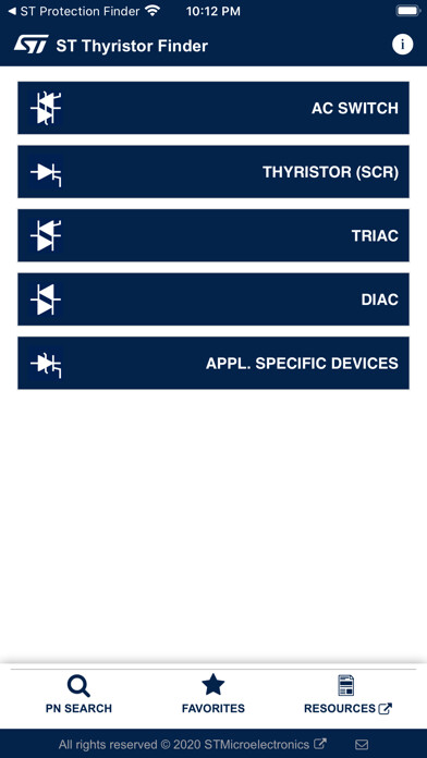 Emulate iPhone app ST Thyristor Finder using MyAndroid
