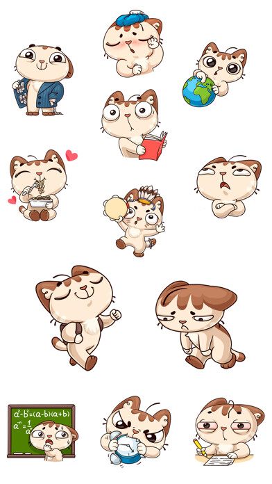 Emulate iPhone app Student Cat Stickers using MyAndroid Emulate iPhone app Student Cat Stickers using MyAndroid