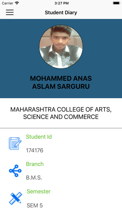 Emulate iPhone app Student Diary Cloud using MyAndroid