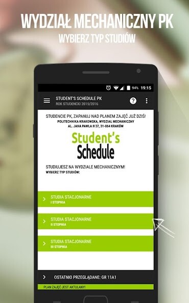 Emulate Android APK Students Schedule PK MECH