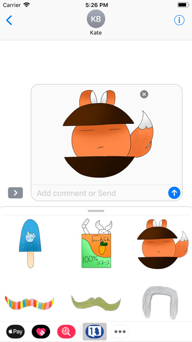 Emulate iPhone app Student Stickers 18 using MyAndroid