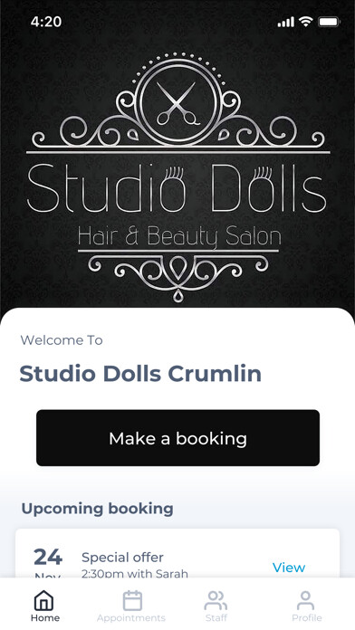 Emulate iPhone app Studio Dolls Crumlin using MyAndroid
