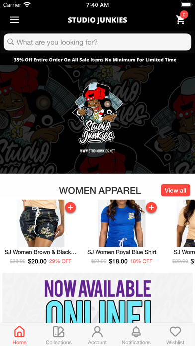 Emulate iPhone app Studio Junkies Mobile Shopping using MyAndroid Emulate iPhone app Studio Junkies Mobile Shopping using MyAndroid